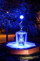 Stunning photo of a customized Single Tier Janney Crane Fountain