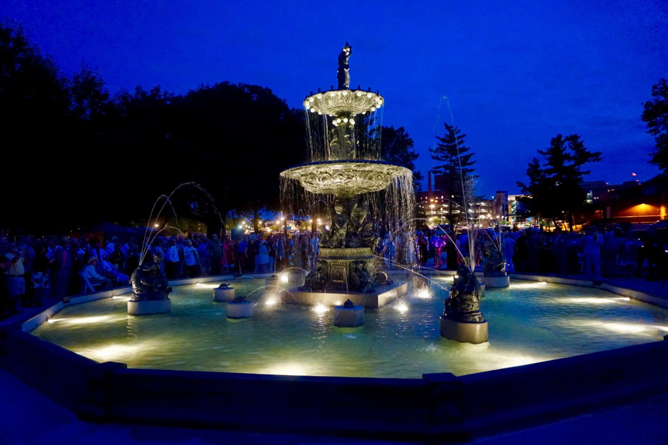 Studebaker Fountain: A Gift of Water and Light